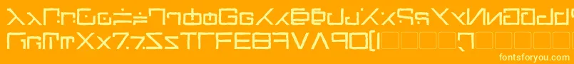 GreenMartianDistressed Font – Yellow Fonts on Orange Background