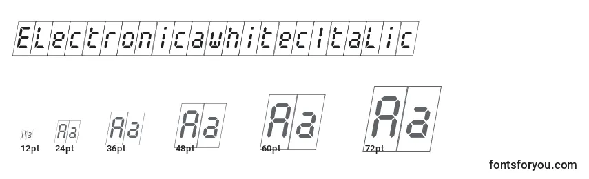 ElectronicawhitecItalic Font Sizes