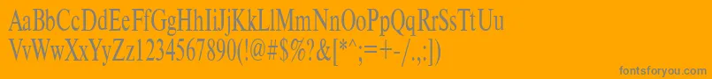 フォントTimeset65n – オレンジの背景に灰色の文字