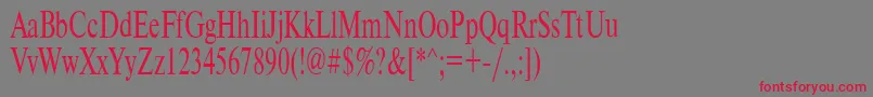 Timeset65n Font – Red Fonts on Gray Background