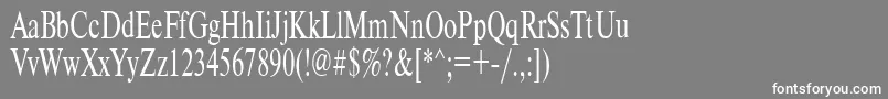 フォントTimeset65n – 灰色の背景に白い文字