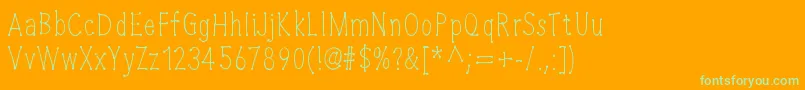 Cheesewine Font – Green Fonts on Orange Background