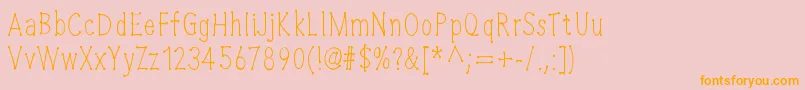 Cheesewine Font – Orange Fonts on Pink Background