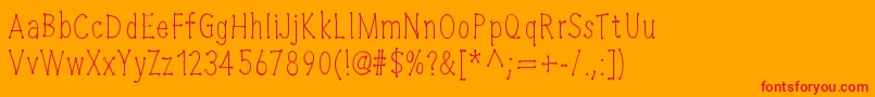 Cheesewine Font – Red Fonts on Orange Background