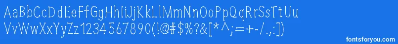 Cheesewine Font – White Fonts on Blue Background