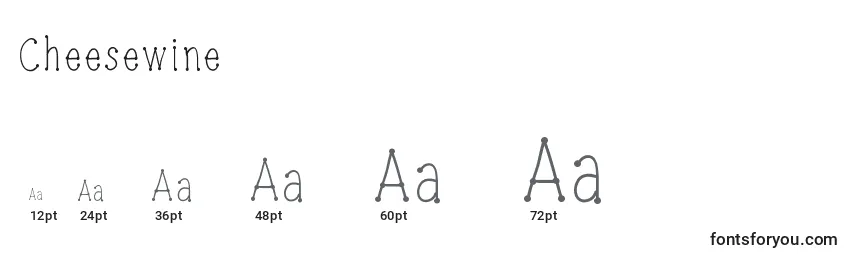 Cheesewine Font Sizes