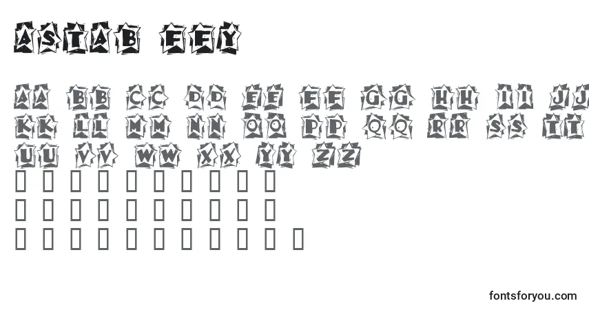 Astab ffyフォント–アルファベット、数字、特殊文字