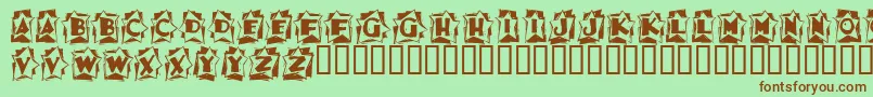 Astab ffy Font – Brown Fonts on Green Background