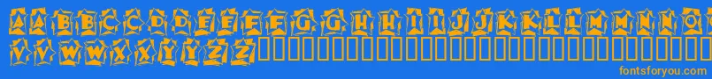 Astab ffy Font – Orange Fonts on Blue Background