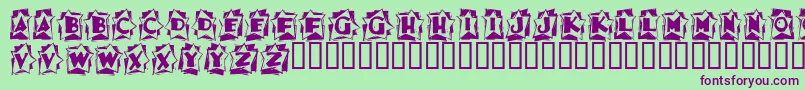 Astab ffy Font – Purple Fonts on Green Background