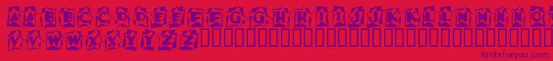 Astab ffy Font – Purple Fonts on Red Background