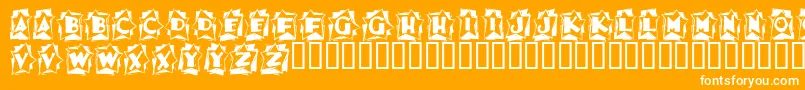 フォントAstab ffy – オレンジの背景に白い文字