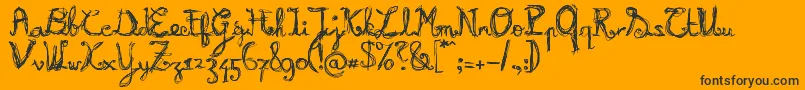 Burnn Font – Black Fonts on Orange Background