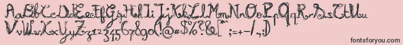 Burnn Font – Black Fonts on Pink Background