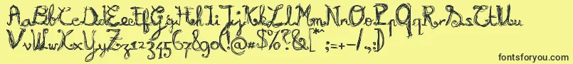 Burnn Font – Black Fonts on Yellow Background