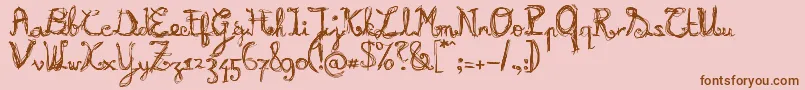 Burnn Font – Brown Fonts on Pink Background