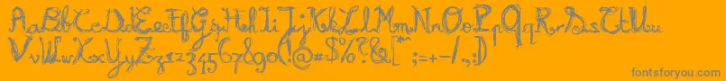 Burnn Font – Gray Fonts on Orange Background