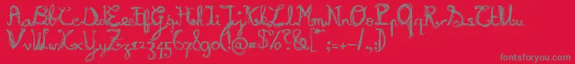 Burnn Font – Gray Fonts on Red Background