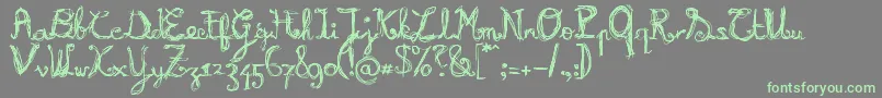 Burnn Font – Green Fonts on Gray Background