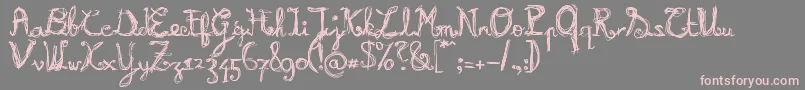 Burnn Font – Pink Fonts on Gray Background