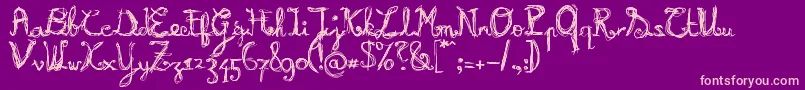Burnn Font – Pink Fonts on Purple Background