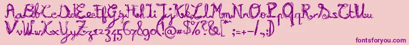 Burnn Font – Purple Fonts on Pink Background
