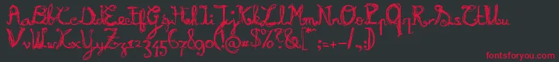 Burnn Font – Red Fonts on Black Background