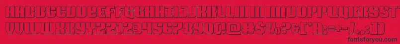 Nightwraithout Font – Black Fonts on Red Background