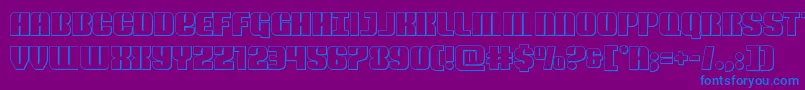 Nightwraithout Font – Blue Fonts on Purple Background