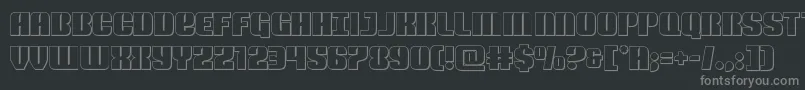 Nightwraithout Font – Gray Fonts on Black Background