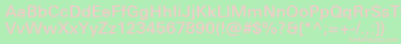 UniversNextProMedium Font – Pink Fonts on Green Background