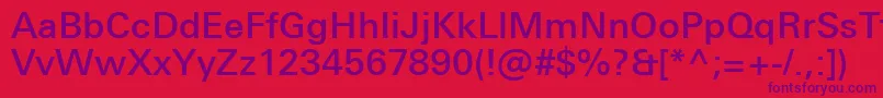 UniversNextProMedium Font – Purple Fonts on Red Background