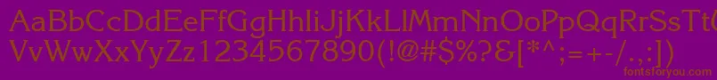 Karlajohnson5Regularsh Font – Brown Fonts on Purple Background