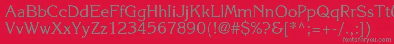 Karlajohnson5Regularsh Font – Gray Fonts on Red Background