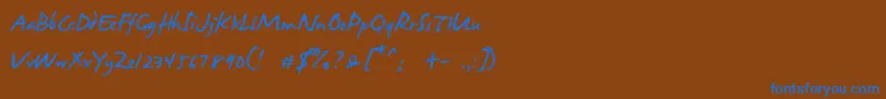 JamesFajardo Font – Blue Fonts on Brown Background