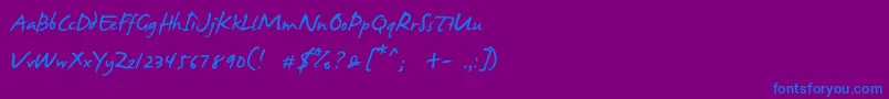 JamesFajardo-Schriftart – Blaue Schriften auf violettem Hintergrund