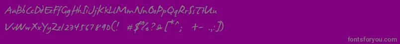 Czcionka JamesFajardo – szare czcionki na fioletowym tle