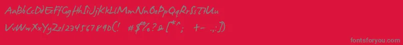 JamesFajardo Font – Gray Fonts on Red Background