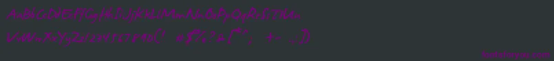 JamesFajardo Font – Purple Fonts on Black Background