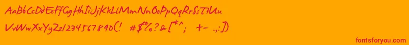 JamesFajardo Font – Red Fonts on Orange Background