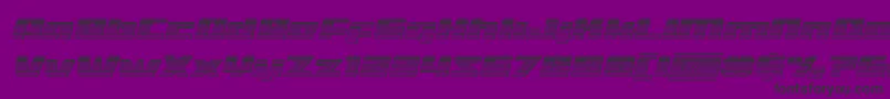 Turbochargechromeital-fontti – mustat fontit violetilla taustalla