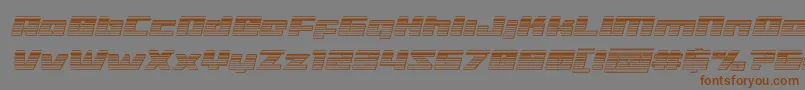 Turbochargechromeital-Schriftart – Braune Schriften auf grauem Hintergrund
