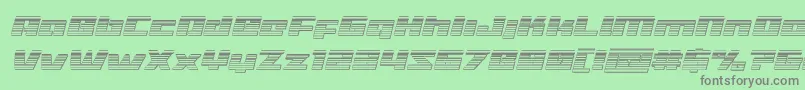 Turbochargechromeital Font – Gray Fonts on Green Background
