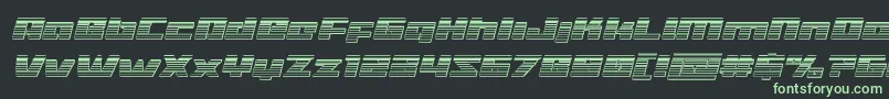 Turbochargechromeital Font – Green Fonts on Black Background