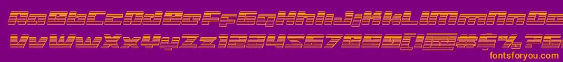 Turbochargechromeital Font – Orange Fonts on Purple Background