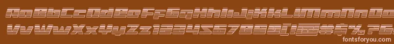 Turbochargechromeital Font – Pink Fonts on Brown Background