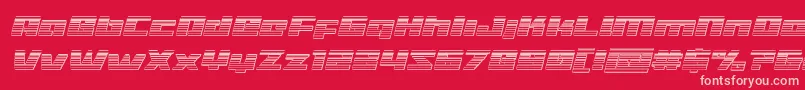 Turbochargechromeital Font – Pink Fonts on Red Background