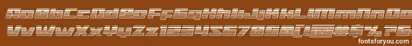Turbochargechromeital Font – White Fonts on Brown Background