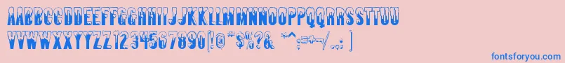 Almonte ffy Font – Blue Fonts on Pink Background