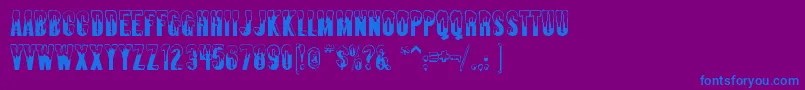 Almonte ffy Font – Blue Fonts on Purple Background